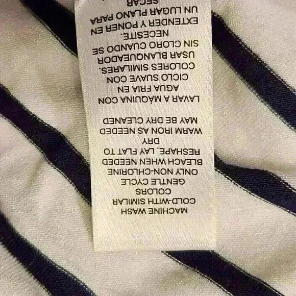 White House Black Market Striped Ruffle Top Blouse XL $68 - Picture 5 of 9